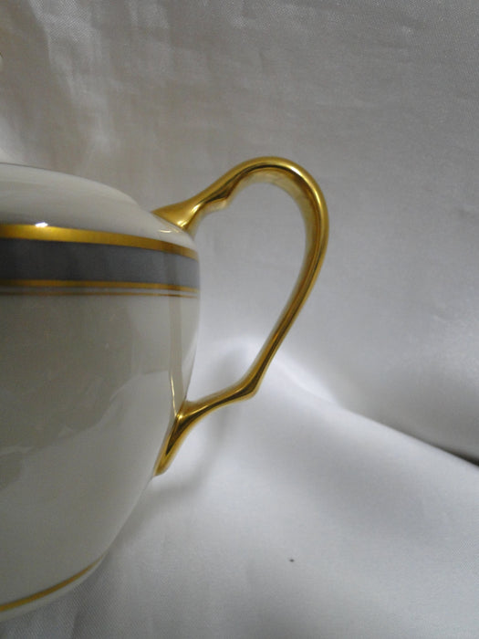 Lenox McKinley, Gray Band: Sugar Bowl & Lid, 4 1/4" Tall