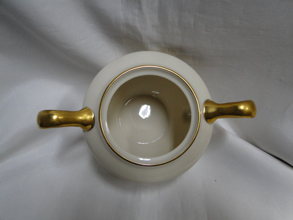 Lenox McKinley, Gray Band: Sugar Bowl & Lid, 4 1/4" Tall