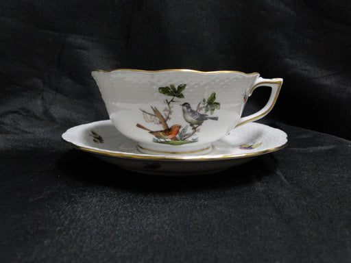 Herend Rothschild Bird: Cup & Saucer Set, 734 & 734, RO, Motif A