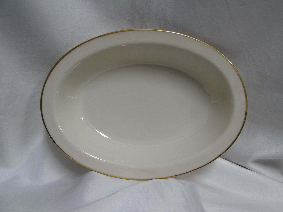 Lenox L26 Special, Ivory w/ Gold Trim: Oval Serving Bowl w/ Rim, 8 3/8"