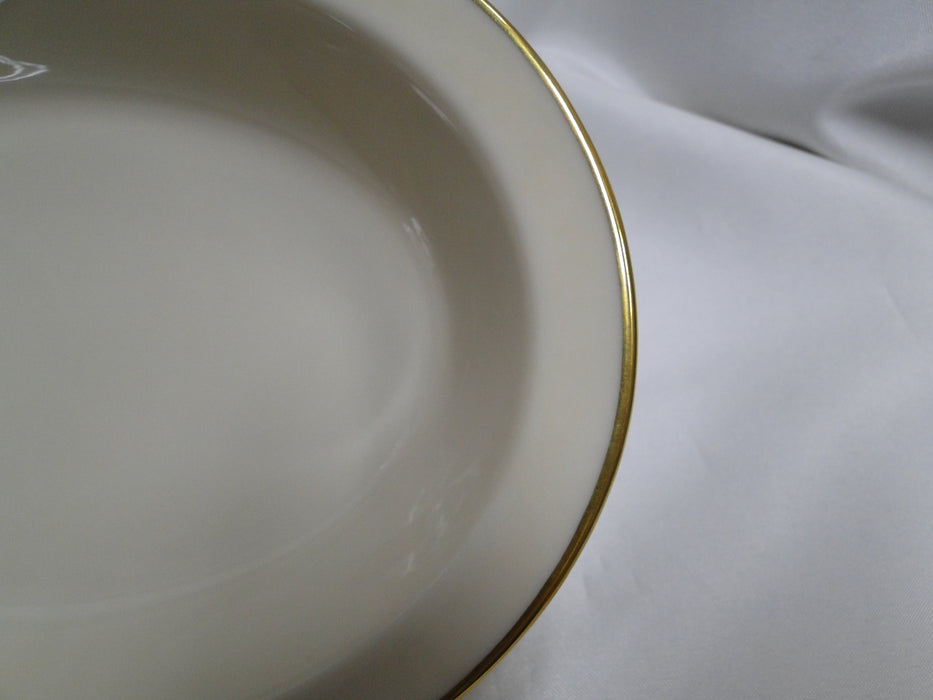 Lenox L26 Special, Ivory w/ Gold Trim: Oval Serving Bowl w/ Rim, 8 3/8"