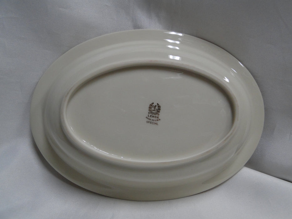 Lenox L26 Special, Ivory w/ Gold Trim: Oval Serving Bowl w/ Rim, 8 3/8"