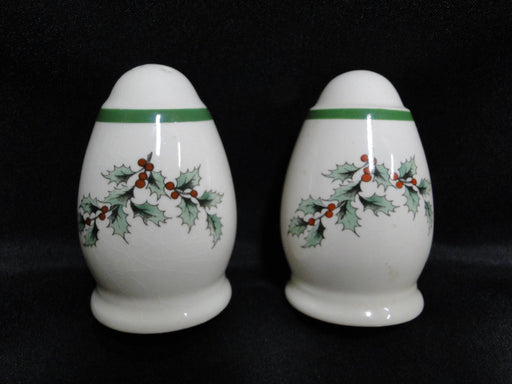 Spode Christmas Tree, Green Trim, England: Salt & Pepper Shakers, 2 7/8" Tall