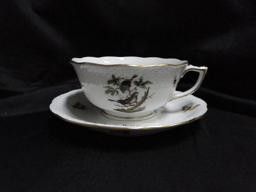 Herend Rothschild Bird: Cup & Saucer Set, 734 & 734, RO, Motif C