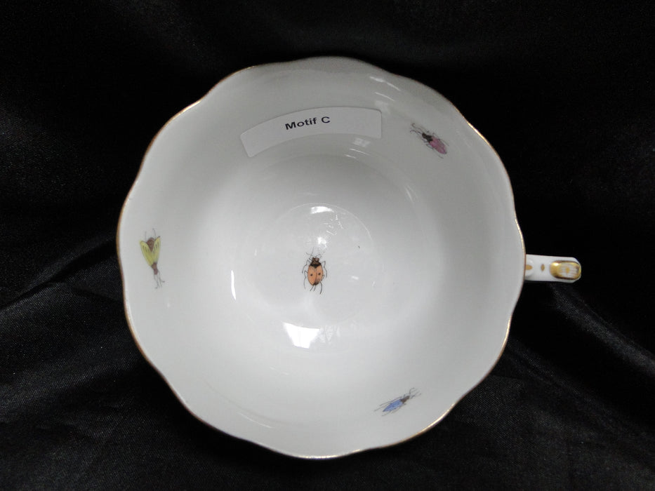 Herend Rothschild Bird: Cup & Saucer Set, 734 & 734, RO, Motif C