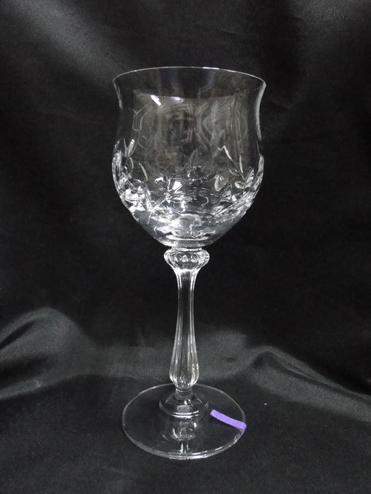 Mikasa Versailles, Cut Leaves: Water or Wine Goblet, 8" Tall, As Is
