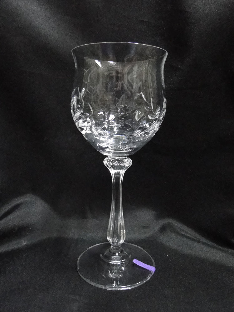 Mikasa Versailles, Cut Leaves: Water or Wine Goblet, 8" Tall, As Is