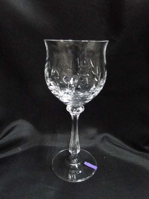 Mikasa Versailles, Cut Leaves: Water or Wine Goblet, 8" Tall, As Is