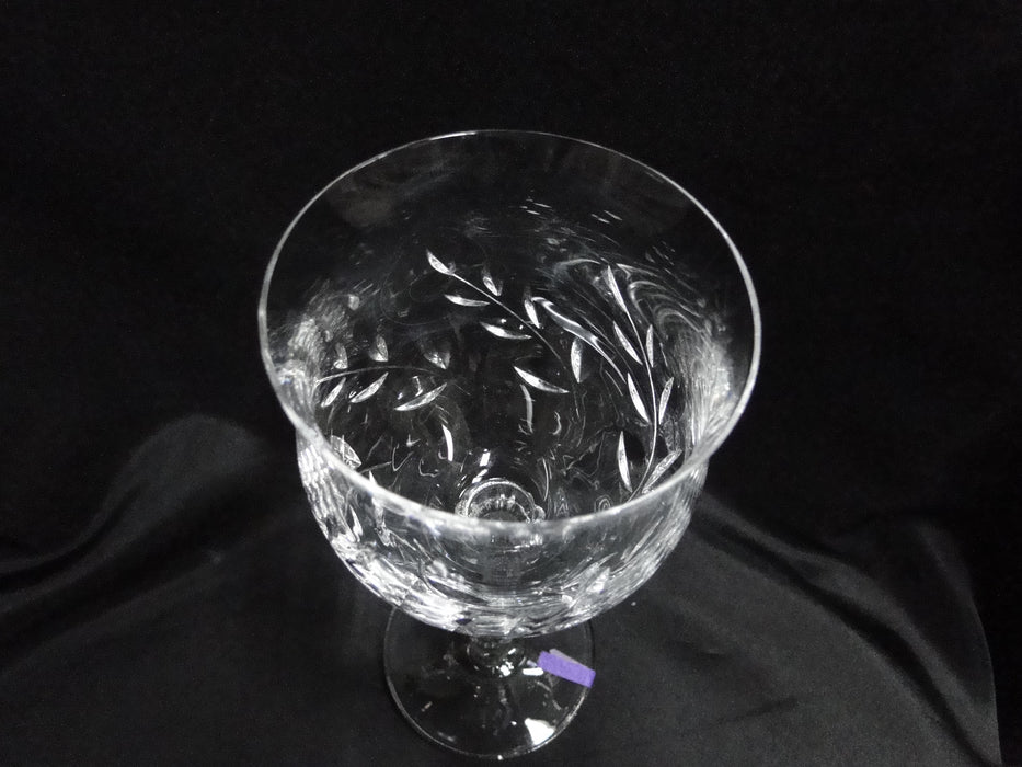 Mikasa Versailles, Cut Leaves: Water or Wine Goblet, 8" Tall, As Is