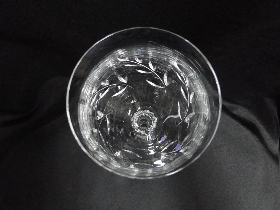 Mikasa Versailles, Cut Leaves: Water or Wine Goblet, 8" Tall, As Is