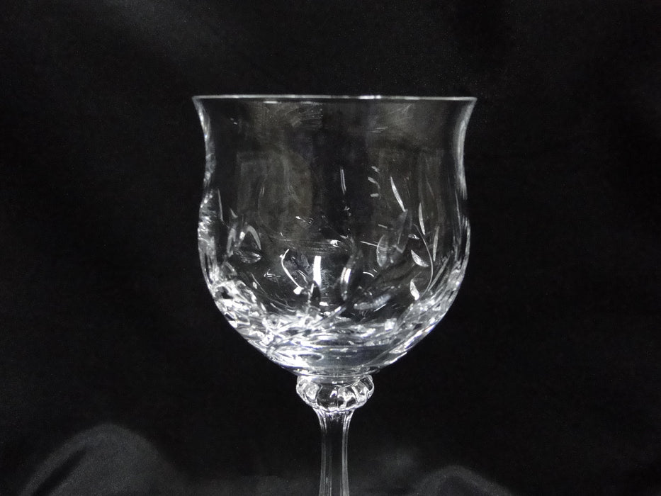 Mikasa Versailles, Cut Leaves: Water or Wine Goblet, 8" Tall, As Is