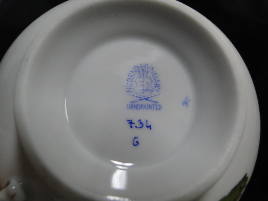 Herend Rothschild Bird: Cup & Saucer Set, 734 & 734, RO, Motif D