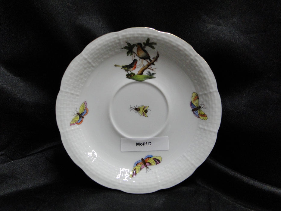 Herend Rothschild Bird: Cup & Saucer Set, 734 & 734, RO, Motif D