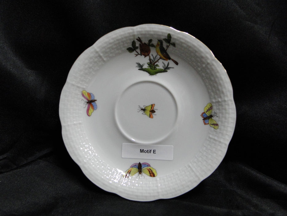Herend Rothschild Bird: Cup & Saucer Set, 734 & 734, RO, Motif E