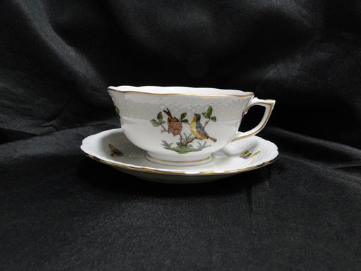 Herend Rothschild Bird: Cup & Saucer Set, 734 & 734, RO, Motif E