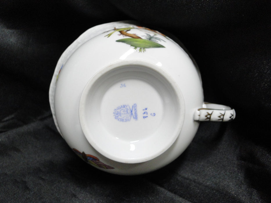 Herend Rothschild Bird: Cup & Saucer Set, 734 & 734, RO, Motif F