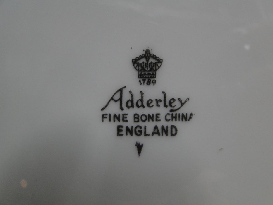 Adderley 7055, Pink Roses on White, Gold Trim: Bread Plate, 6"