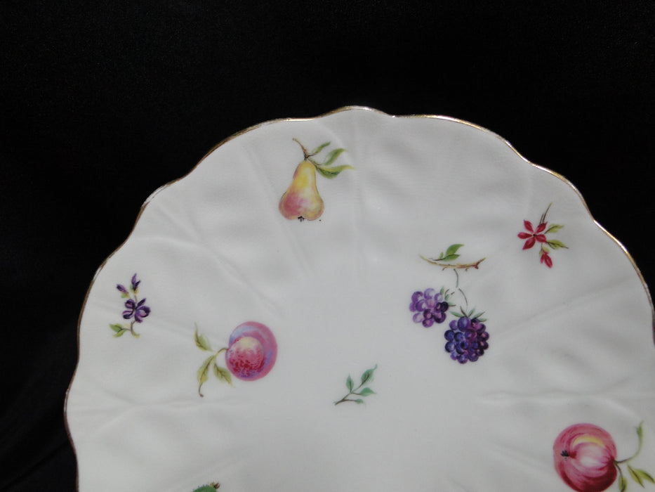 Aynsley Florida, White w/ Fruit, Gold Trim: Bread Plate, 6 3/8", As Is