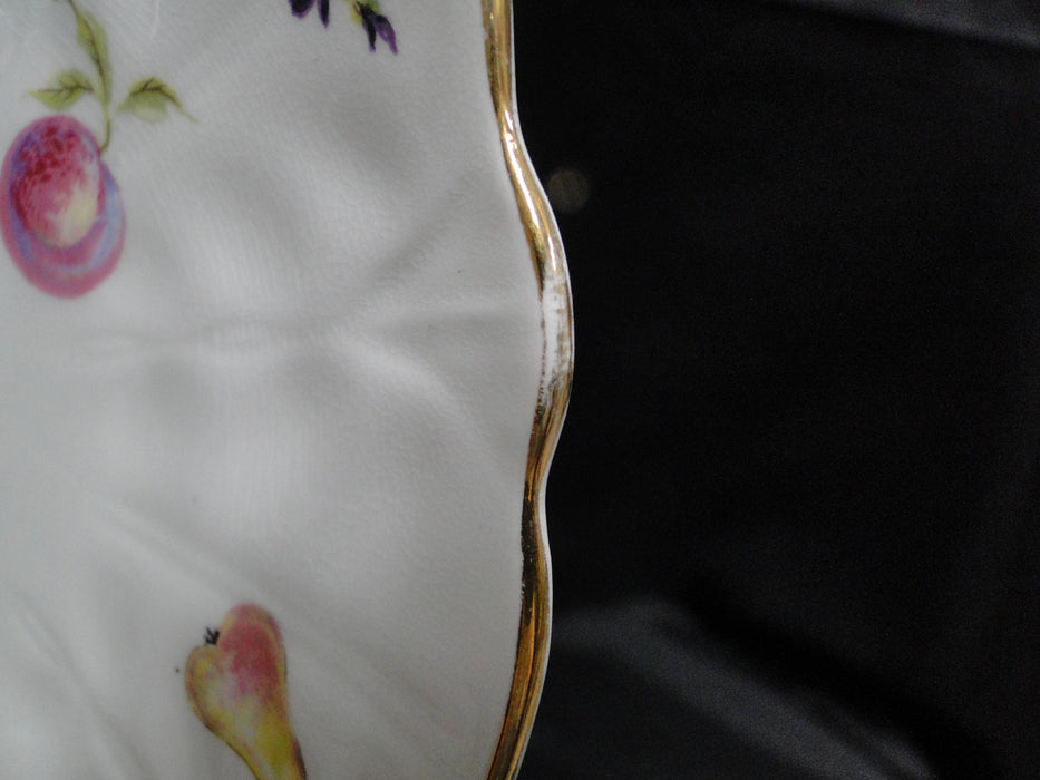 Aynsley Florida, White w/ Fruit, Gold Trim: Bread Plate, 6 3/8", As Is