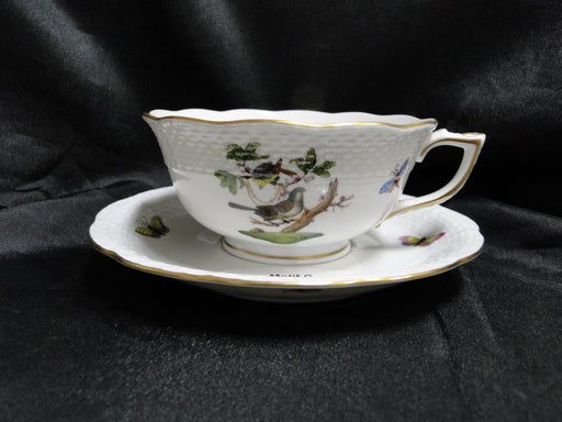 Herend Rothschild Bird: Cup & Saucer Set, 734 & 734, RO, Motif G