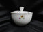 Arzberg, White w/ Multi Flowers, Gold Trim: Sugar Bowl & Lid, 2 3/4" Tall