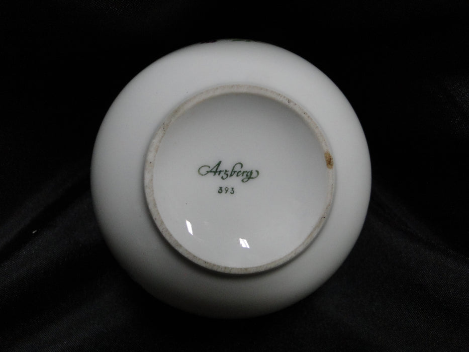 Arzberg, White w/ Multi Flowers, Gold Trim: Sugar Bowl & Lid, 2 3/4" Tall