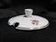 Arzberg, White w/ Multi Flowers, Gold Trim: Sugar Bowl & Lid, 2 3/4" Tall