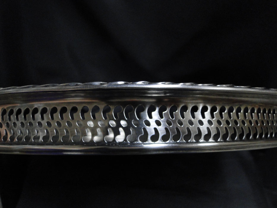 International Silver English Gadroon, Rogers: Silverplate Round Tray, 15"