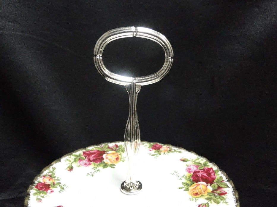 Royal Albert Old Country Roses, England: 2-Tier Serving Tray, 8" Diameter