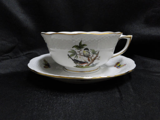 Herend Rothschild Bird: Cup & Saucer Set, 734 & 734, RO, Motif J