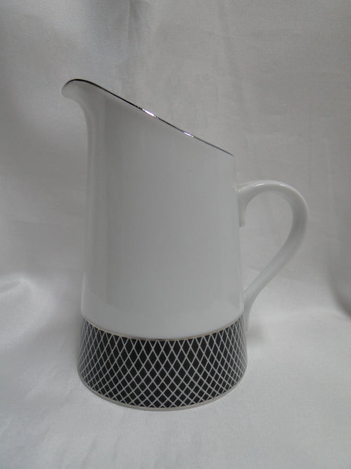Block Midnight, Portugal, Black/White w/ Platinum: Creamer, 4 5/8" Tall