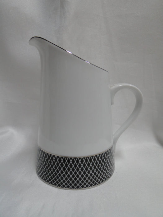Block Midnight, Portugal, Black/White w/ Platinum: Creamer, 4 5/8" Tall