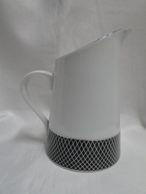 Block Midnight, Portugal, Black/White w/ Platinum: Creamer, 4 5/8" Tall