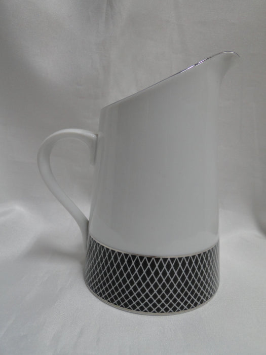 Block Midnight, Portugal, Black/White w/ Platinum: Creamer, 4 5/8" Tall