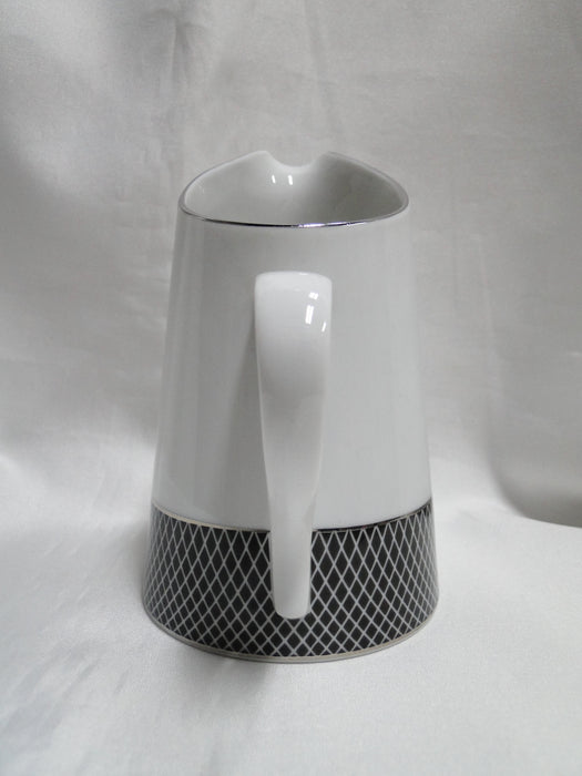 Block Midnight, Portugal, Black/White w/ Platinum: Creamer, 4 5/8" Tall