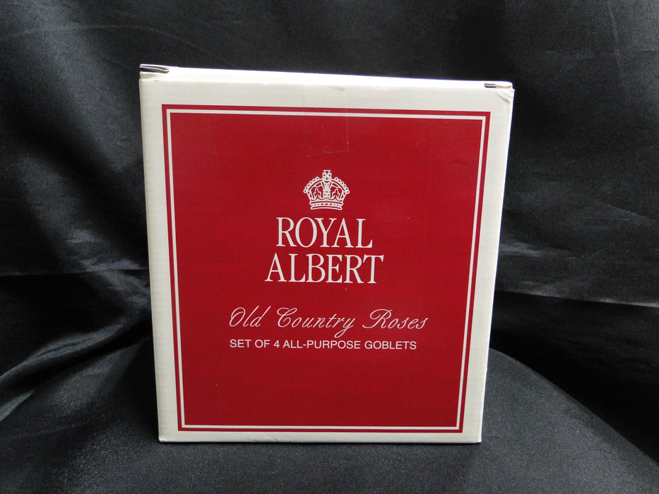 Royal Albert Old Country Roses: Set of 4 All Purpose Goblets, 7 1/4", Box
