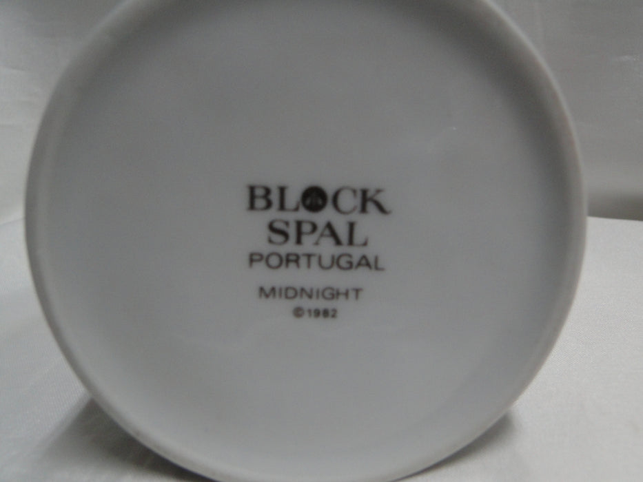 Block Midnight, Portugal, Black/White w/ Platinum: Creamer, 4 5/8" Tall