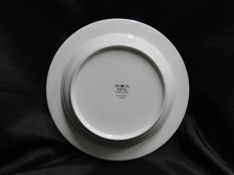 Block Midnight, Portugal, Black/White w/ Platinum: Soup Bowl, 8 7/8", Wear