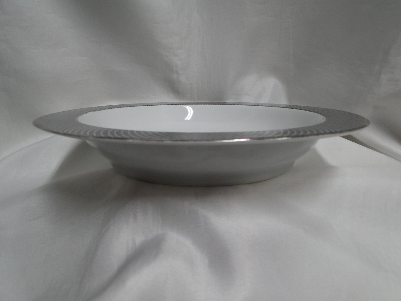 Block Midnight, Portugal, Black/White w/ Platinum: Soup Bowl, 8 7/8", Wear