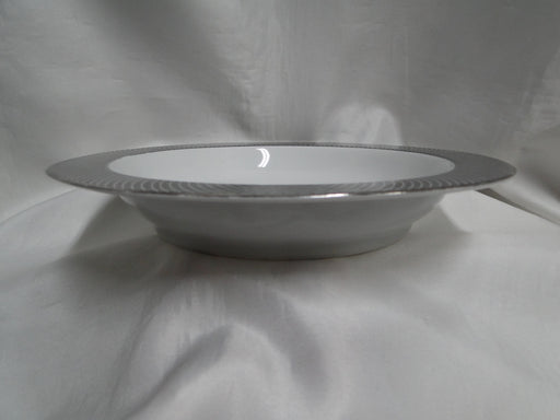 Block Midnight, Portugal, Black/White w/ Platinum: Soup Bowl, 8 7/8", Wear