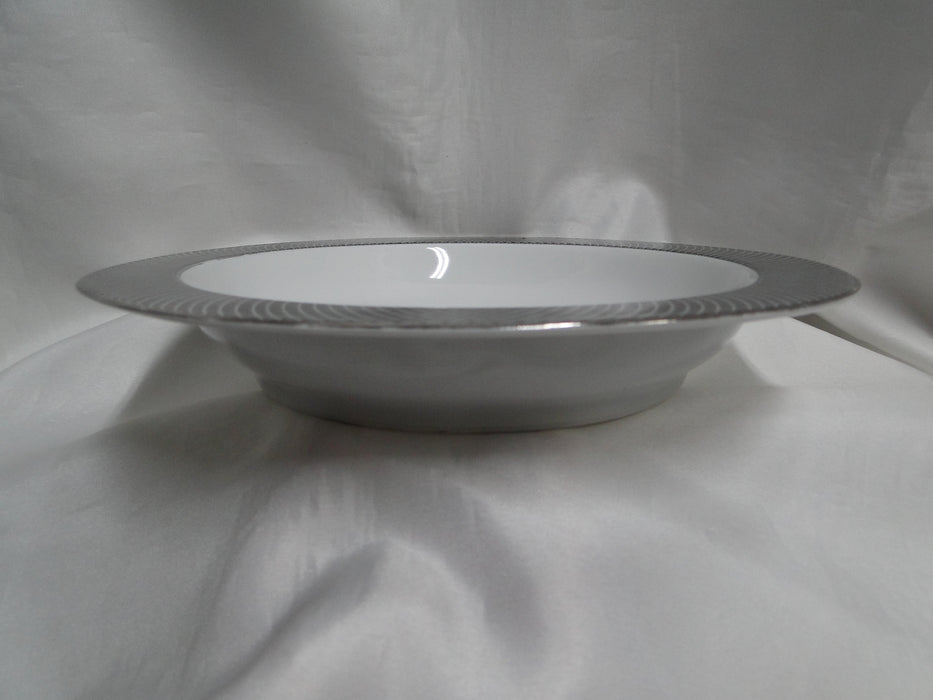 Block Midnight, Portugal, Black/White w/ Platinum: Soup Bowl, 8 7/8", Wear