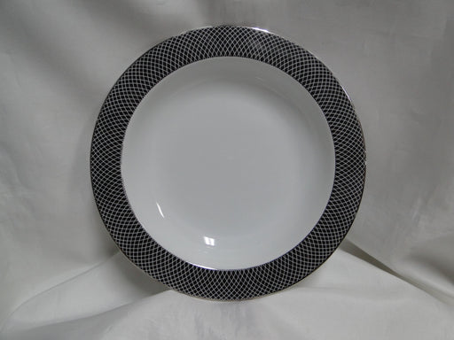 Block Midnight, Portugal, Black/White w/ Platinum: Soup Bowl, 8 7/8", Wear