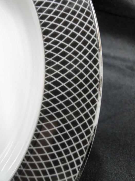 Block Midnight, Portugal, Black/White w/ Platinum: Soup Bowl, 8 7/8", Wear