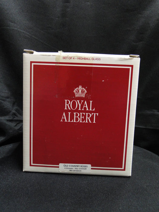 Royal Albert Old Country Roses: Set of 4 Highballs / Tumblers, 6 1/4", Box