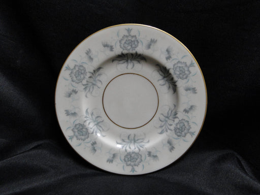 Castleton Caprice, Gray Flowers, Gold Trim: Bread Plate (s), 6 1/4"