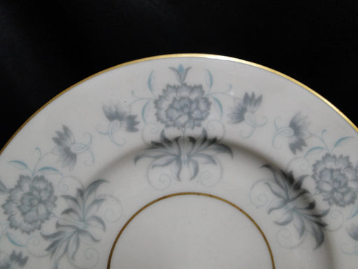 Castleton Caprice, Gray Flowers, Gold Trim: Bread Plate (s), 6 1/4"