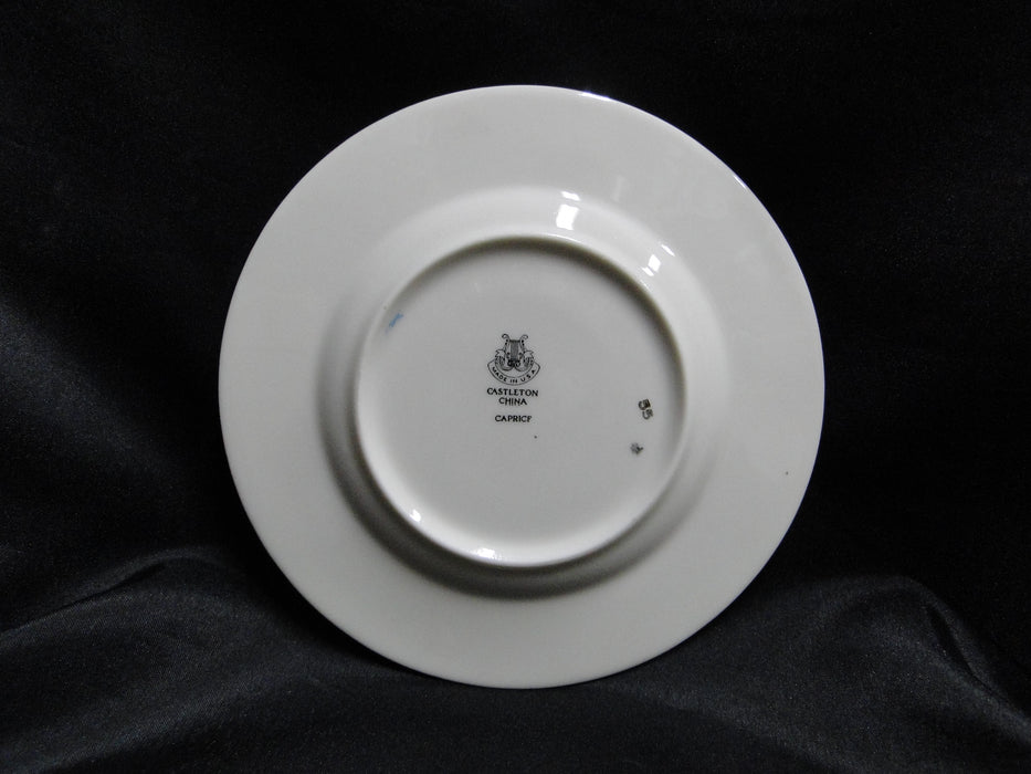 Castleton Caprice, Gray Flowers, Gold Trim: Bread Plate (s), 6 1/4"