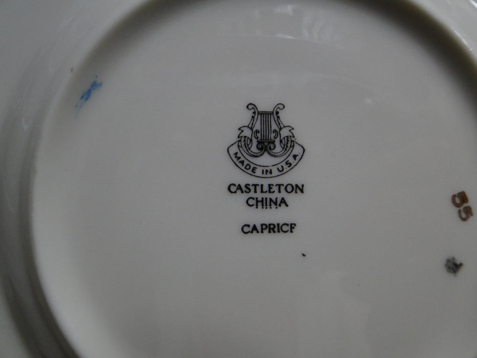 Castleton Caprice, Gray Flowers, Gold Trim: Bread Plate (s), 6 1/4"