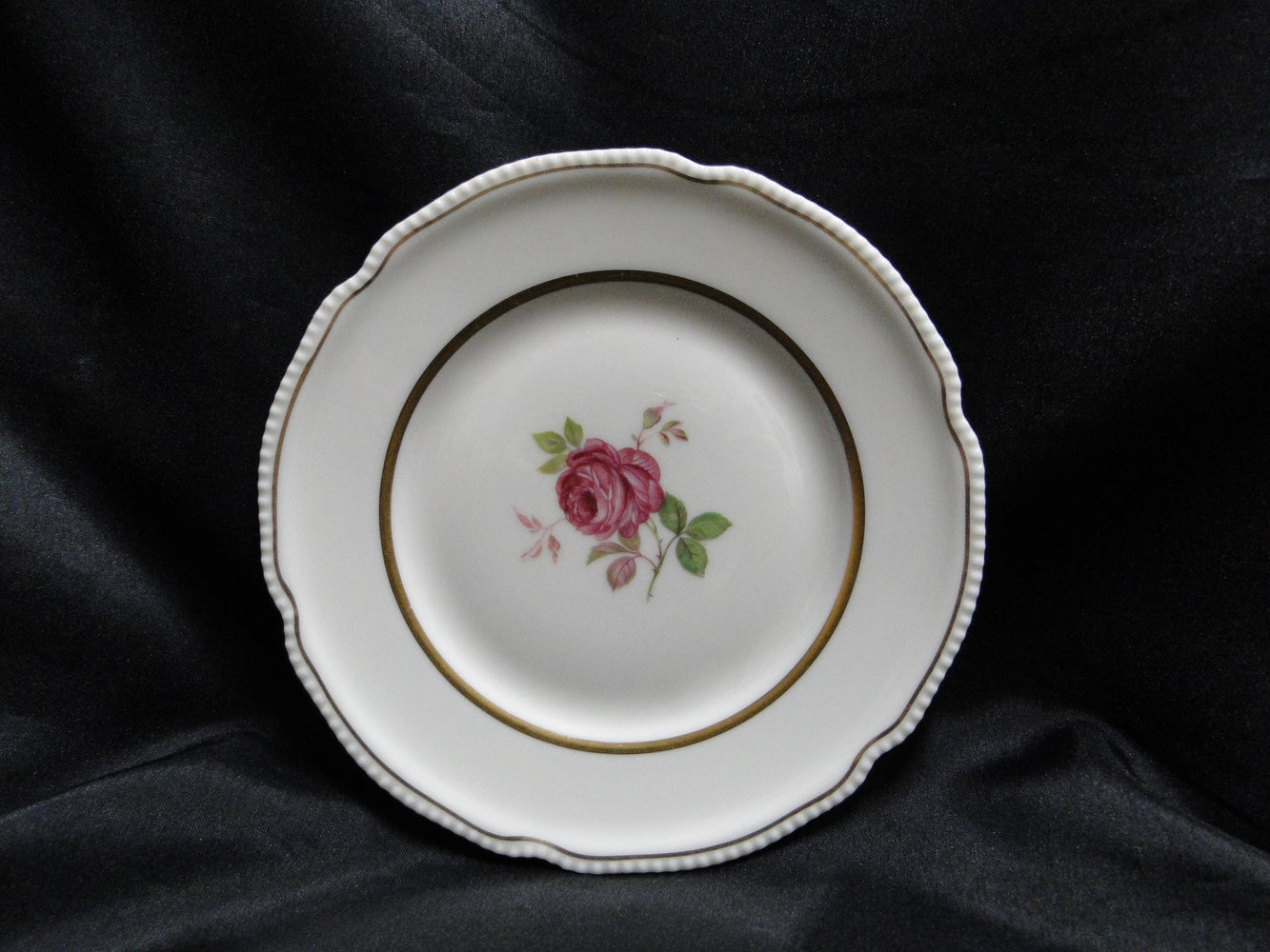 Castleton Dolly Madison, Rose w/ Gold Trim: Bread Plate (s), 6 1/2"