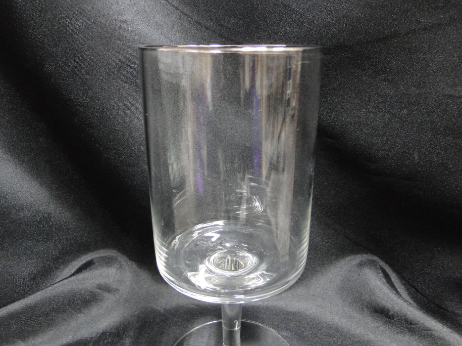 Clear Crystal, Straight Sides, Platinum Trim: Water Goblet (s), 7" Tall, CR#047